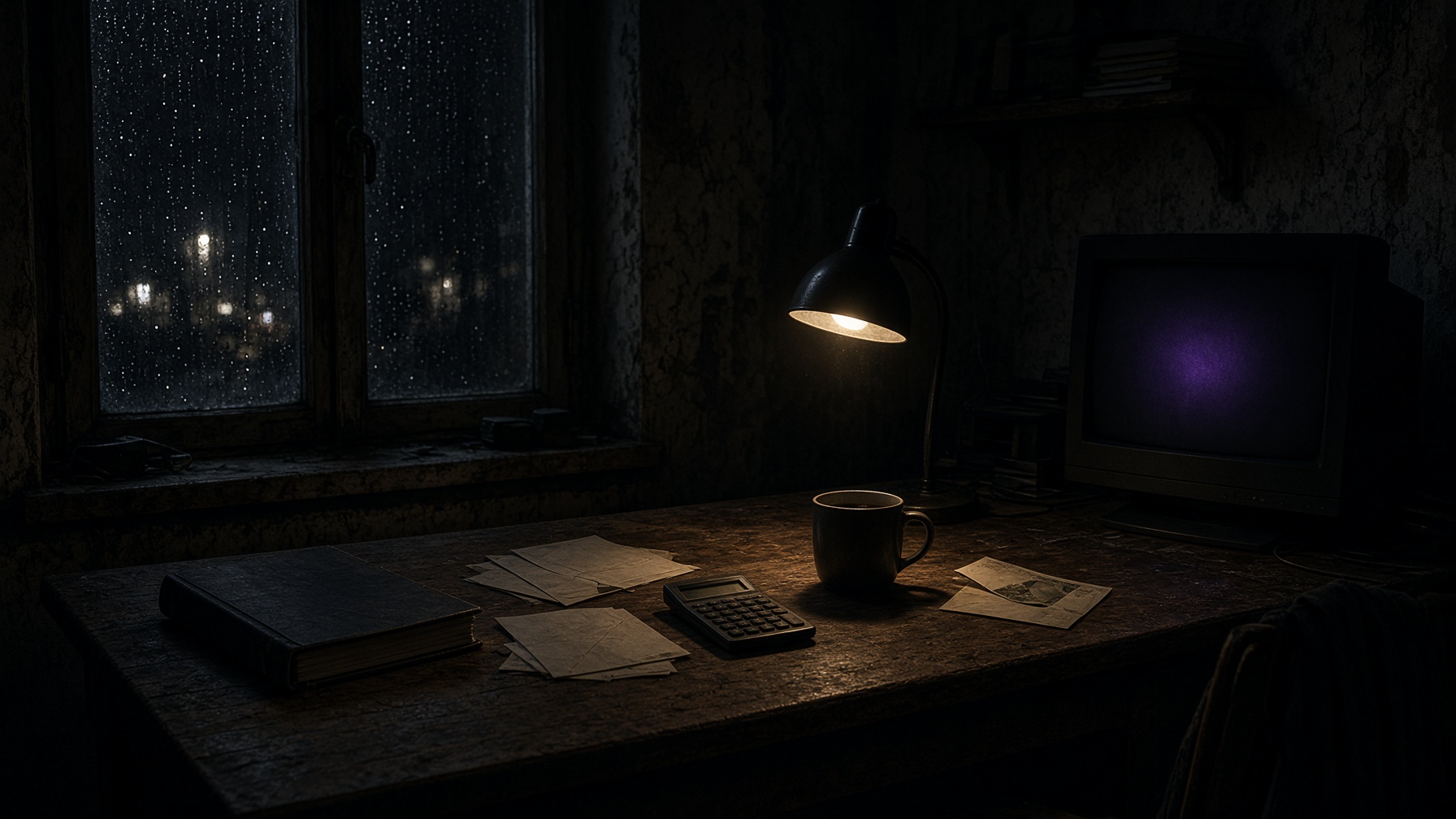 Night studio desk